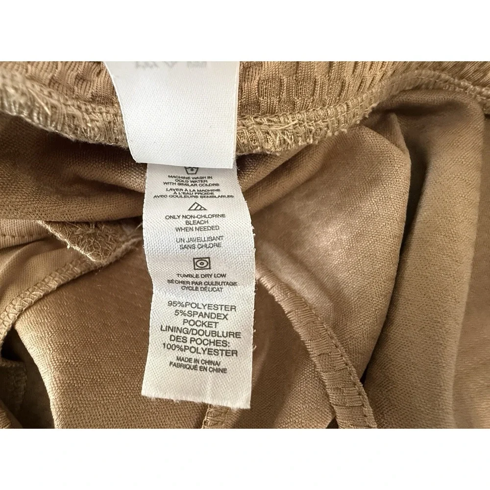 Fleece Factory Men's Medium Brown Shorts Textured Inner Drawstring 7